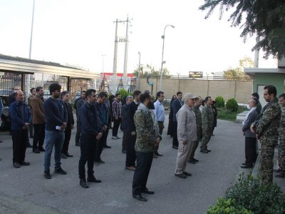 صبحگاه بسیجیان منطقه ساری در روز بسیج