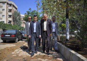 بازدید شهردار، رئیس و اعضای شورای اسلامی شهر ساری از پارک محله مهر