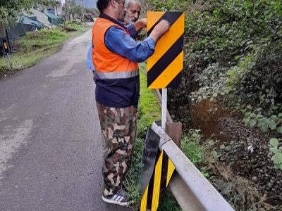 نوسازی علائم ایمنی در راه‌های مازندران