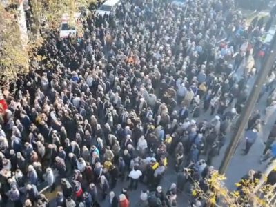 راهپیمایی مازندرانیها علیه اغتشاشات / تشییع ۷ شهید امنیت در استان