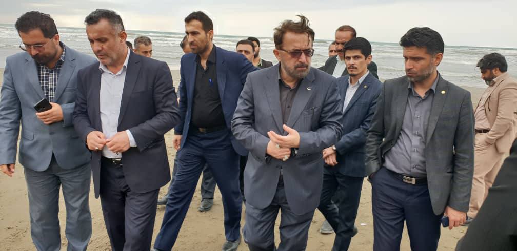 حضور میدانی مدیرعامل سازمان همیاری شهرداری‌های مازندران در خط ساحلی
