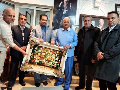 دیدار معاون سیاسی امنیتی و سرپرست اداره‌کل با امامعلی حبیبی پیشکسوت کشتی