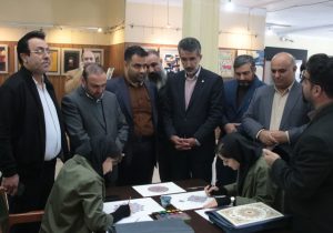 برپایی نمایشگاه هنرهای تجسمی جوانان برگزیده 14 استان کشور در قائم‌شهر