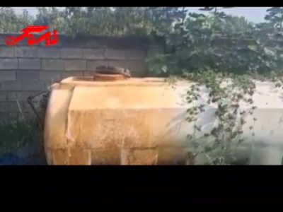 هدر رفت آب در روستای صاحبی +فیلم